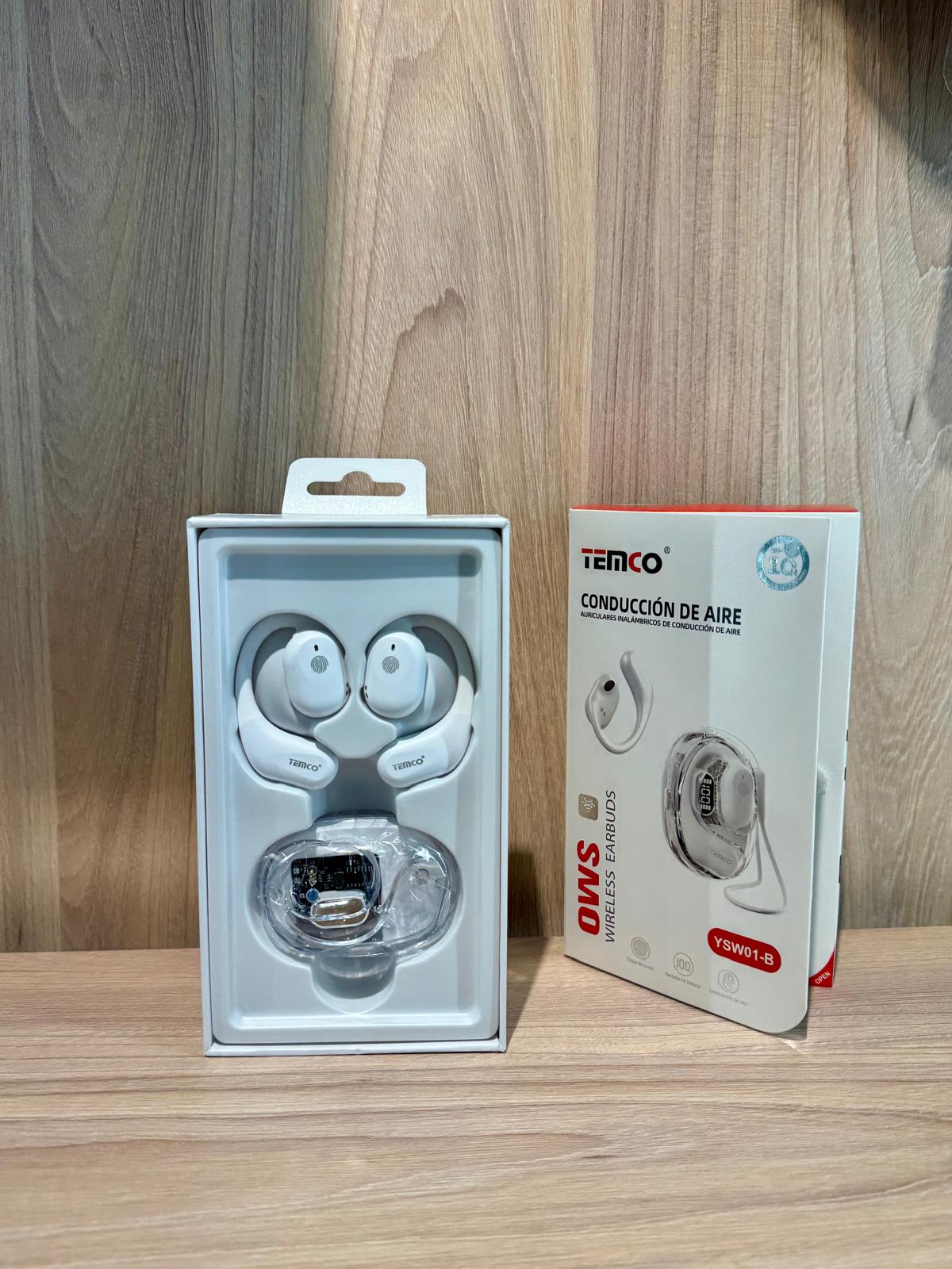 Auriculares Inalámbricos de Conducción de Aire TEMCO OWS YSW01-B 🔊 Sonido innovador y comodidad sin igual - TECNOLOGIA YI_MI
