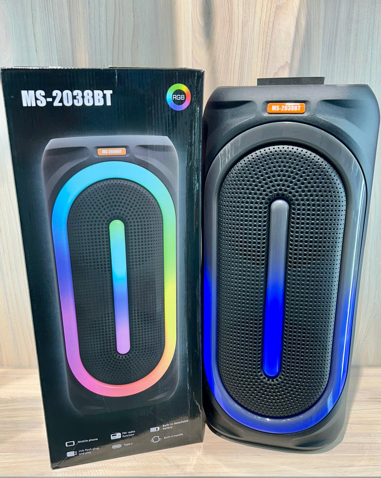 🔊 Parlante Portátil MS-2038BT – Estilo y potencia que se notan 🎵 - TECNOLOGIA YI_MI