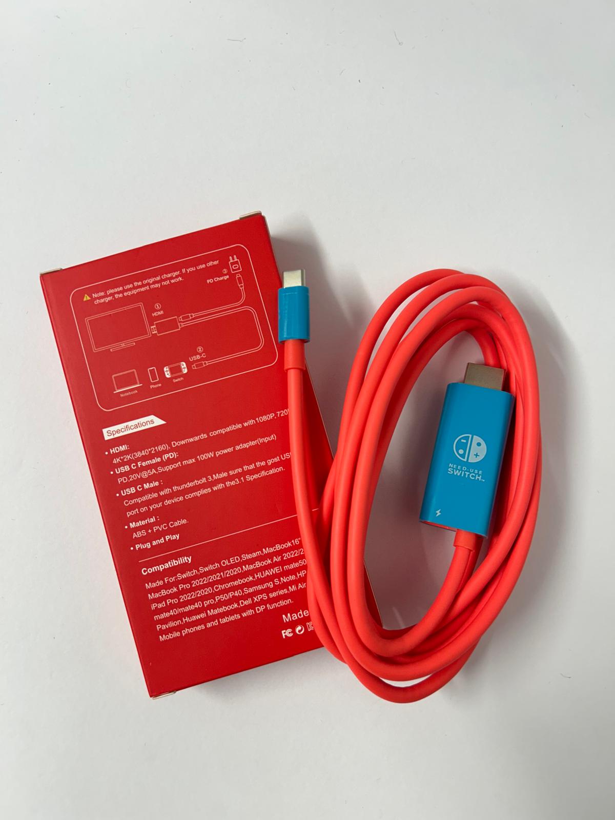 🎮 Cable USB-C a HDMI para Nintendo Switch – 4K Ultra HD - TECNOLOGIA YI_MI