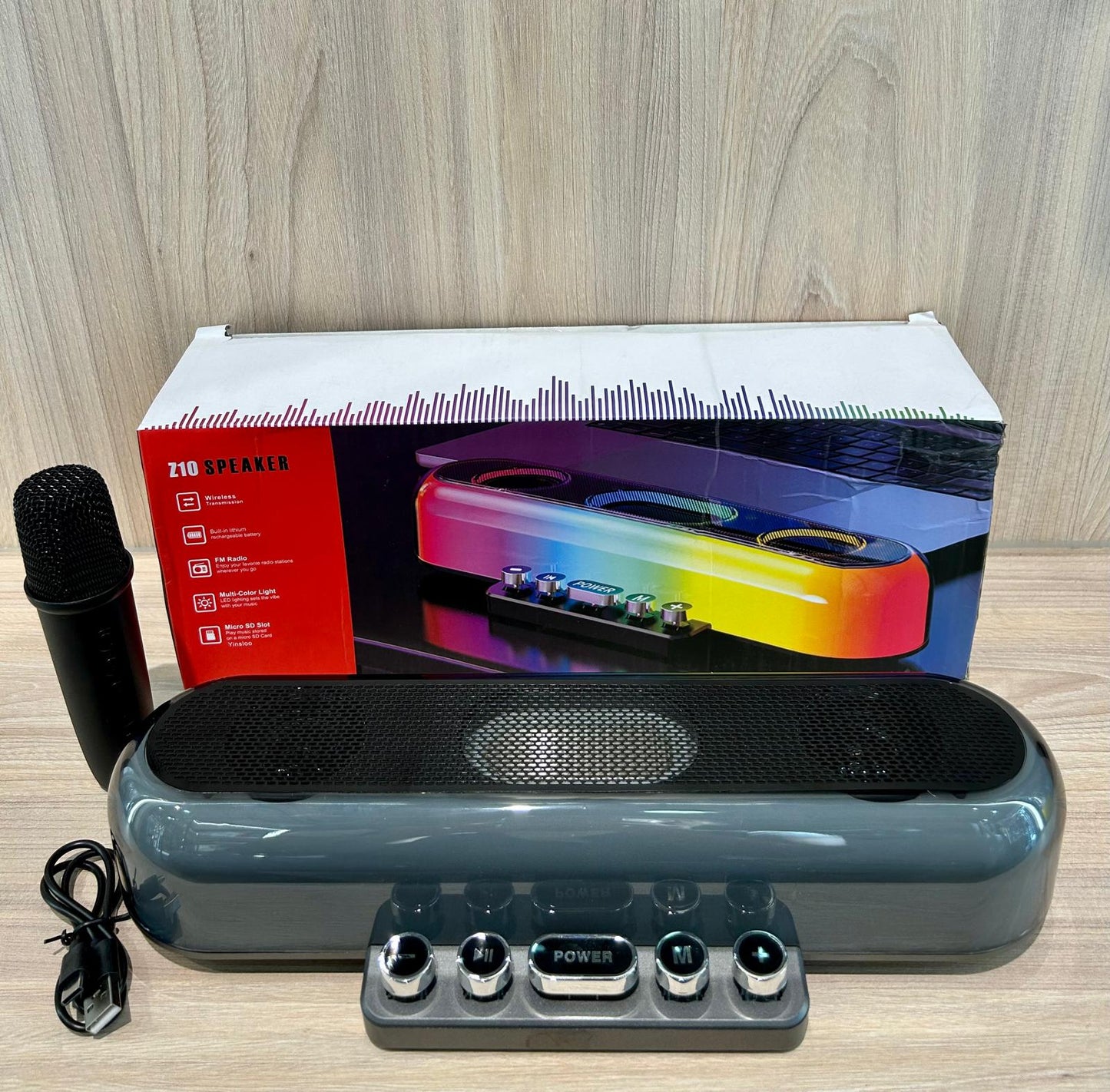 🎤 Parlante Z10 con Micrófono – Potencia, estilo y diversión en un solo dispositivo 🔊🌈 - TECNOLOGIA YI_MI