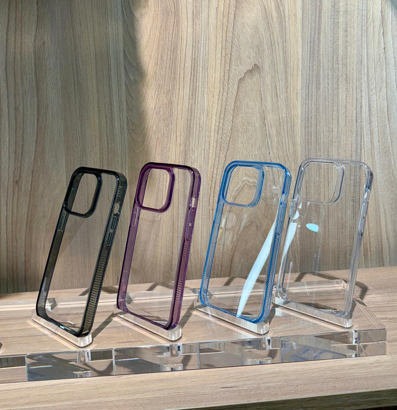 Fundas Protectoras Anti Golpes Transparentes con Borde de Color - TECNOLOGIA YI_MI