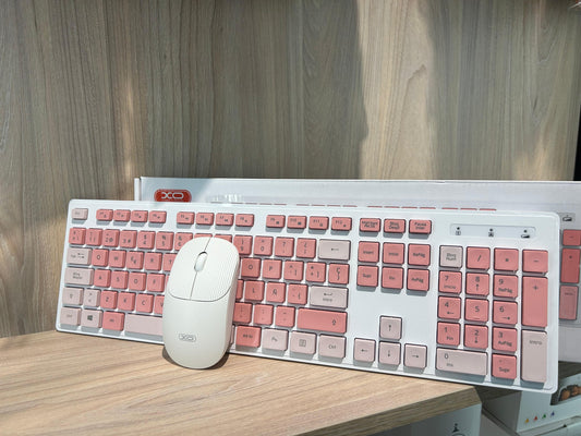 💖 Kit Teclado y Mouse Inalámbrico Rosa | Diseño Elegante y Ergonómico para Oficina y Hogar - TECNOLOGIA YI_MI