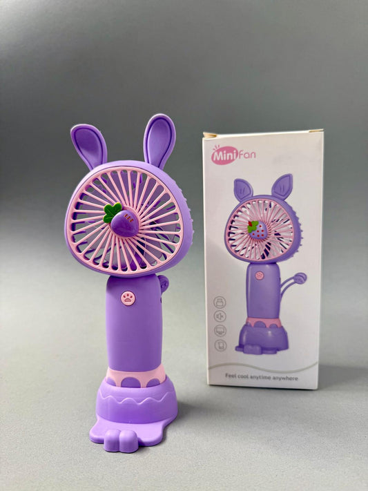 Mini Ventilador Portátil de Mano - Diseño Conejito 🐰💜 - TECNOLOGIA YI_MI