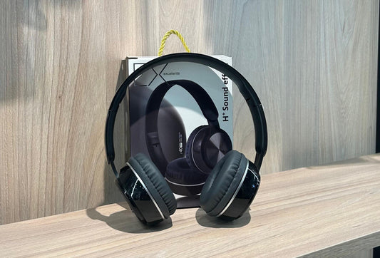 Audífonos Estéreo Hi-Fi con Sonido Envolvente H+ | Diadema Ajustable | Almohadillas Acolchadas | Diseño Moderno en Color Negro | Alta Potencia 40mm - TECNOLOGIA YI_MI