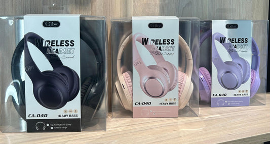 Audífonos Inalámbricos Gjby CA-040 con Sonido Estéreo Hi-Fi | Graves Potentes (Heavy Bass) | Diseño Plegable | Bluetooth | Colores Negro, Rosa y Lila - TECNOLOGIA YI_MI