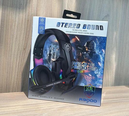 Audífonos Gamer KR R9000 con Micrófono y Luz RGB – Sonido Envolvente 7.1 y Diseño Pro - TECNOLOGIA YI_MI