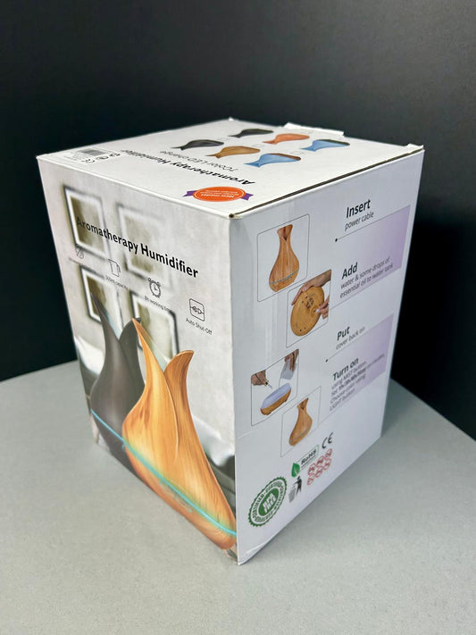Difusor Humidificador de Aromaterapia – Diseño Elegante en Madera - TECNOLOGIA YI_MI